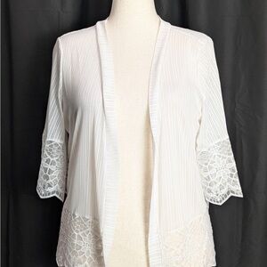 Elegant Vintage White Lace Cardigan